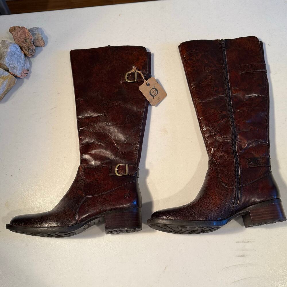 Born Leather Thigh High Boots NWT Size 6 Medium